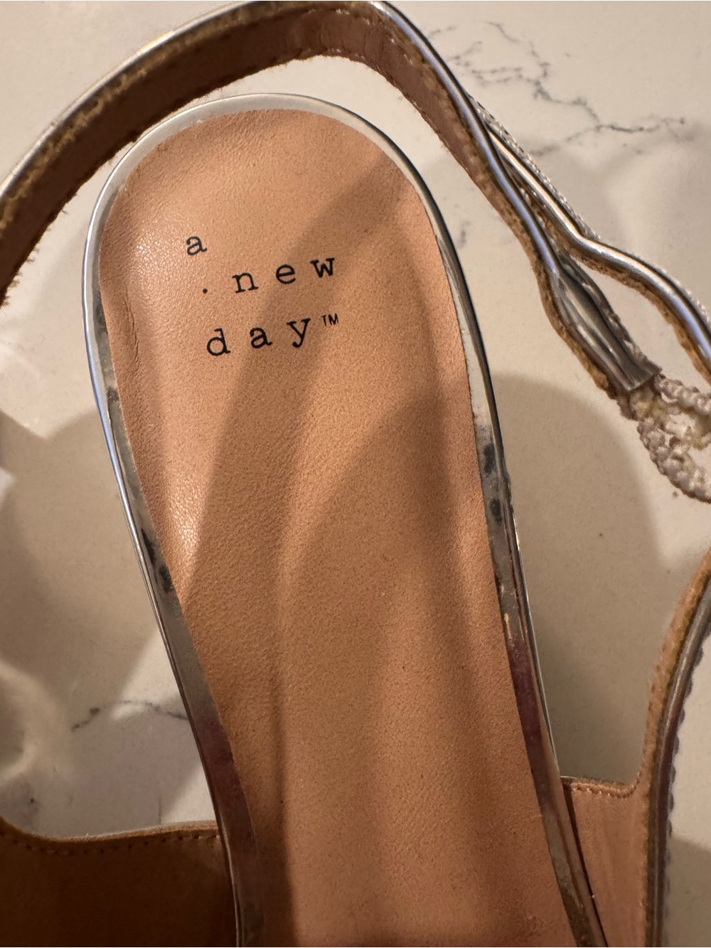 Women's Priscilla Rhinestone Bow Slingback Kitten Heels - A New Day - Picture 5 of 6